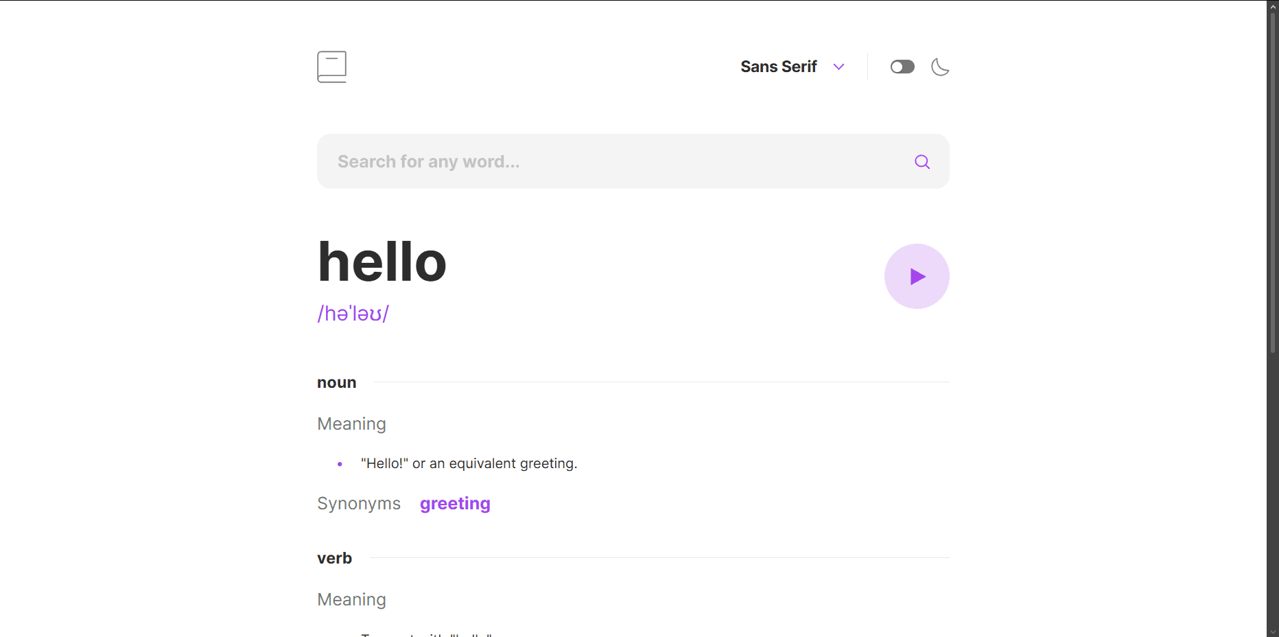 Thumb do projeto Web Dictionary